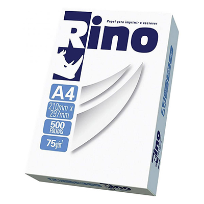 Papel p/ Impresso Rino A4 210x297mm 75g/m2 500 folhas