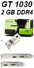 Placa vdeo PCIe Galax Geforce GT1030 2GB DDR4 DVI HDMI#100