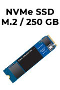  SSD de 250GB M.2 WD Blue SN550 NVMe 2400 MBps