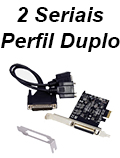 Placa serial PCI-e Flexport com 2 portas RS-422/RS-485