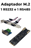 Placa M.2 com 1 serial RS232 e 1 serial RS232/422/4852