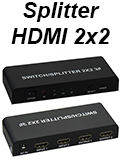 Splitter, switch e amplificador HDMI 2X2 Flexport#100