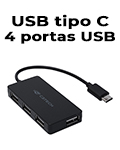HUB USB-C C3Tech HU-C200BK c/4 portas USB 2.0 tipo A#7