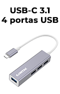 HUB USB-C 3.1 com 4 portas Comtac 201293959