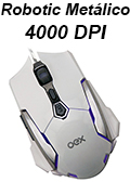 Mouse gamer OEX MS308 Robotic 4000dpi metlico 7botes#98