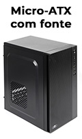 Gabinete micro-ATX C3Tech MT-28BK c/ fonte 200W