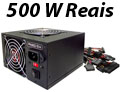 Fonte ATX 500W reais K-Mex PW500TUP ATX12V 2 coolers 