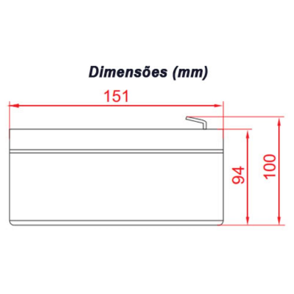 Bateria Selada Unipower Estacionária VRLA 12V 9Ah UP1290