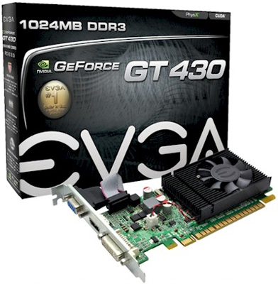 Placa de vdeo EVGA Geforce GT430 1GB DDR3 VGA DVI HDMI