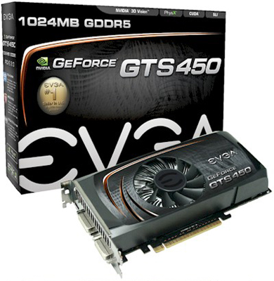 Placa vdeo EVGA GeForce GTS450 1GB DDR5 2 DVI HDMI VGA