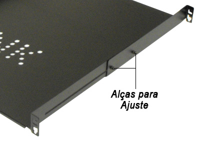 Bandeja fixa 1U, 19 pol. regulvel Nilko de 352 - 552mm