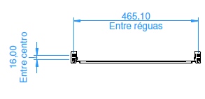 Bandeja fixa 1U, 19 pol. regulvel Nilko de 700-1000mm