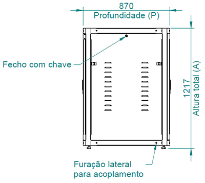 Mini rack Nilko 057024-A870 19 pol. com 24U, 87 cm prof