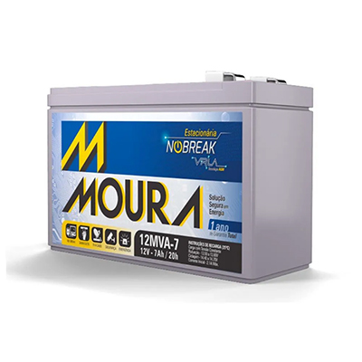 Bateria estacionária VRLA Moura 12MVA-7 12VDC 7Ah