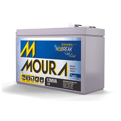 Bateria estacionária VRLA Moura 12MVA-9 12VDC 9Ah