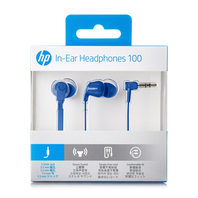 Headphone HP 100 1KF55AA Essential azul P2 de 3,5mm