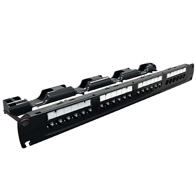 Patch panel 24 portas Furukawa CAT.5e p/ rack 19 pol