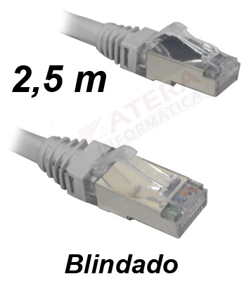 Patch cord F/UTP Furukawa CAT.6A Gigal. blin cinza 2,5m