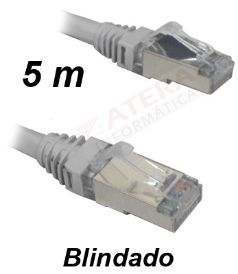 Patch cord F/UTP Furukawa CAT.6A Gigal. blind. cinza 5m