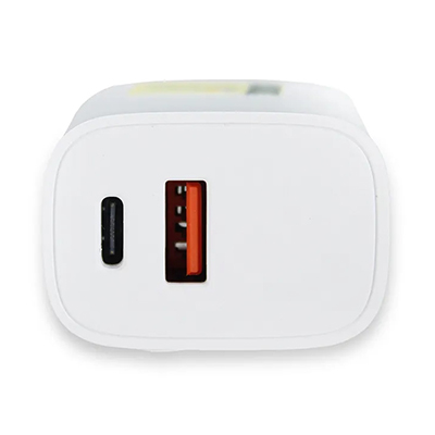 Carregador quick Charger 20W c/ 2 portas USB-C e USB 3.1A smartphone