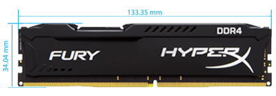 Memria 4GB DDR4 2400MHz CL15 HyperX Fury HX424C15FB/4