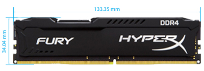 Memria 4GB DDR4 2400MHz CL15 HyperX Fury HX424C15FB2/4