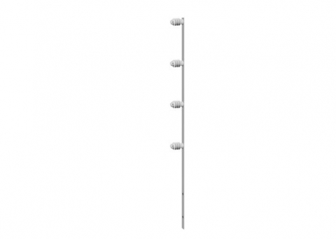 Haste de aluminio chata c/ 4 isoladores - intelbras