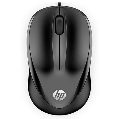 Mouse com fio 1200 dpi HP 1000 USB2 3 botes c/ roller