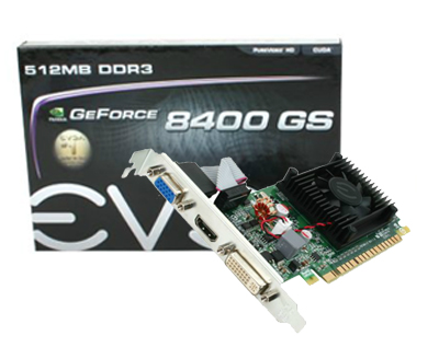 Placa de vdeo EVGA Geforce 8400 GS 512MB, VGA DVI HDMI