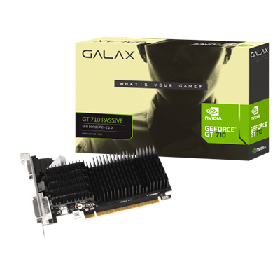 Placa vídeo Galax Geforce GT710 2GB DDR3 VGA DVI HDMI