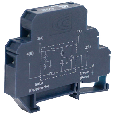 DPS Clamper 823.B.130, telefonia e seriais RS-422 RS485