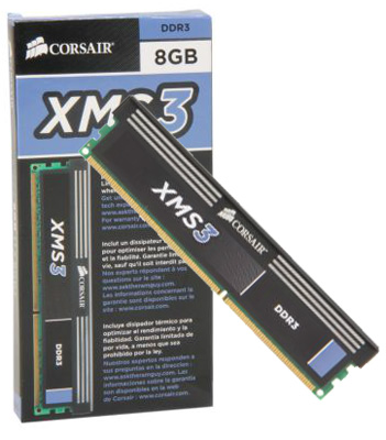 Memria 8 GB 1333MHz PC3-10600 DDR3, Corsair XMS3