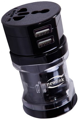 Adaptador de energia universal c/ USB NewLink AD103 