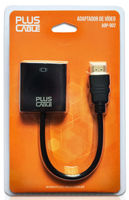 Adaptador de vdeo HDMI p/ VGA Plus Cable ADP-002