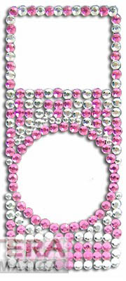 S-Adesivo com strass p/ iPod Nano 1 gerao pink 3489