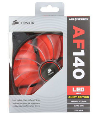 Ventilador Corsair AF140 Quiet 140mm 1150 rpm 24dBA 12V