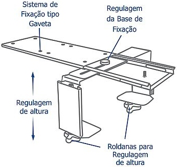 Suporte para CPU Air Micro 1.048, Draw Desk ST preto