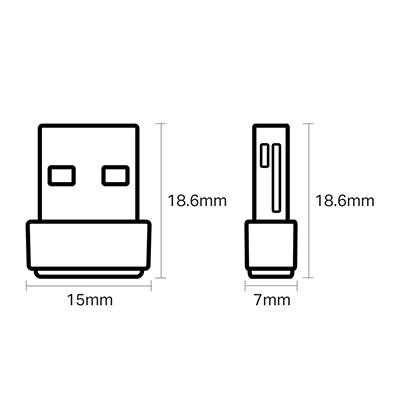 Adaptador USB de rede TP-Link Archer T2U Nano AC600