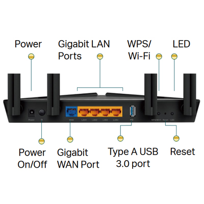 Roteador dual band TP-Link Archer AX50 AX3000 WiFi6 3Gb