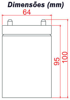 Bateria CSB GP1272 F2 12VDC 7,2Ah p/ nobreaks, 5 anos