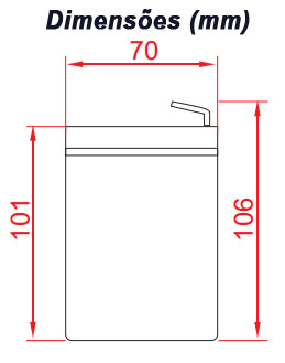 Bateria Power de 12V, 5Ah 89,5 x 69 x 106 mm conector A