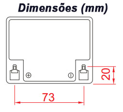 Bateria Power de 12V, 5Ah 89,5 x 69 x 106 mm conector A