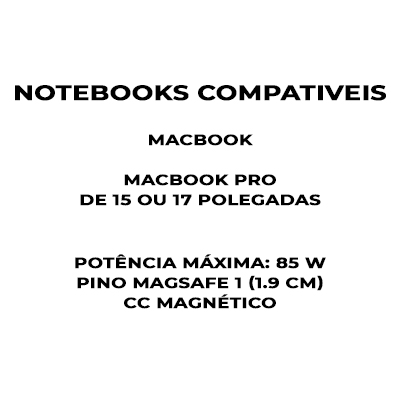 Carregador BestBattery p/ MacBook 18,5V 85W magntico