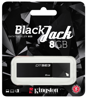 Pendrive Kingston Black Jack 8GB DTSE3 KC-U668G-4CK