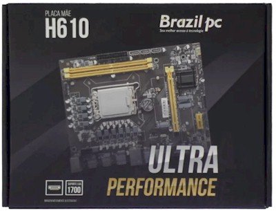 Placa m�e BrazilPC BPC-H610M.2-TG LGA-1700 12�/13� Intel i9 i7 i5 E i3