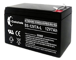 Bateria Coletek BS-12V7A-L 12VDC 7Ah Faston F1