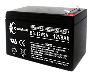 Bateria Coletek BS-12V9A 12VDC 9Ah longa vida