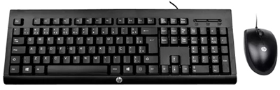 Teclado e mouse com fio HP C2500 ABNT-2, 2 USB