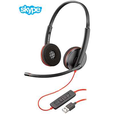 Headset Poly BlackWire C3220, Skype Cisco Avaya OEM