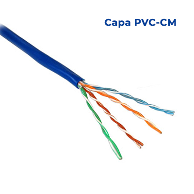 Caixa de Cabo U/UTP CM Furukawa 305m cat5e 4 pares azul